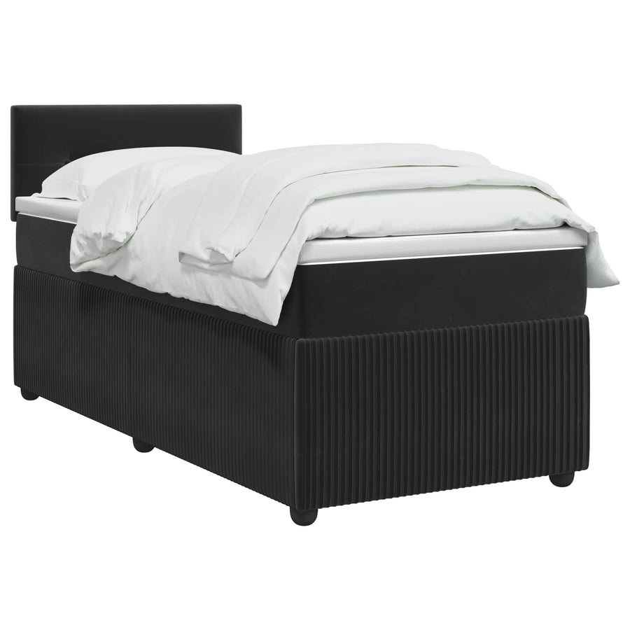 Boxspringbed met matras Zwart 100 x 200 cm Fluweel