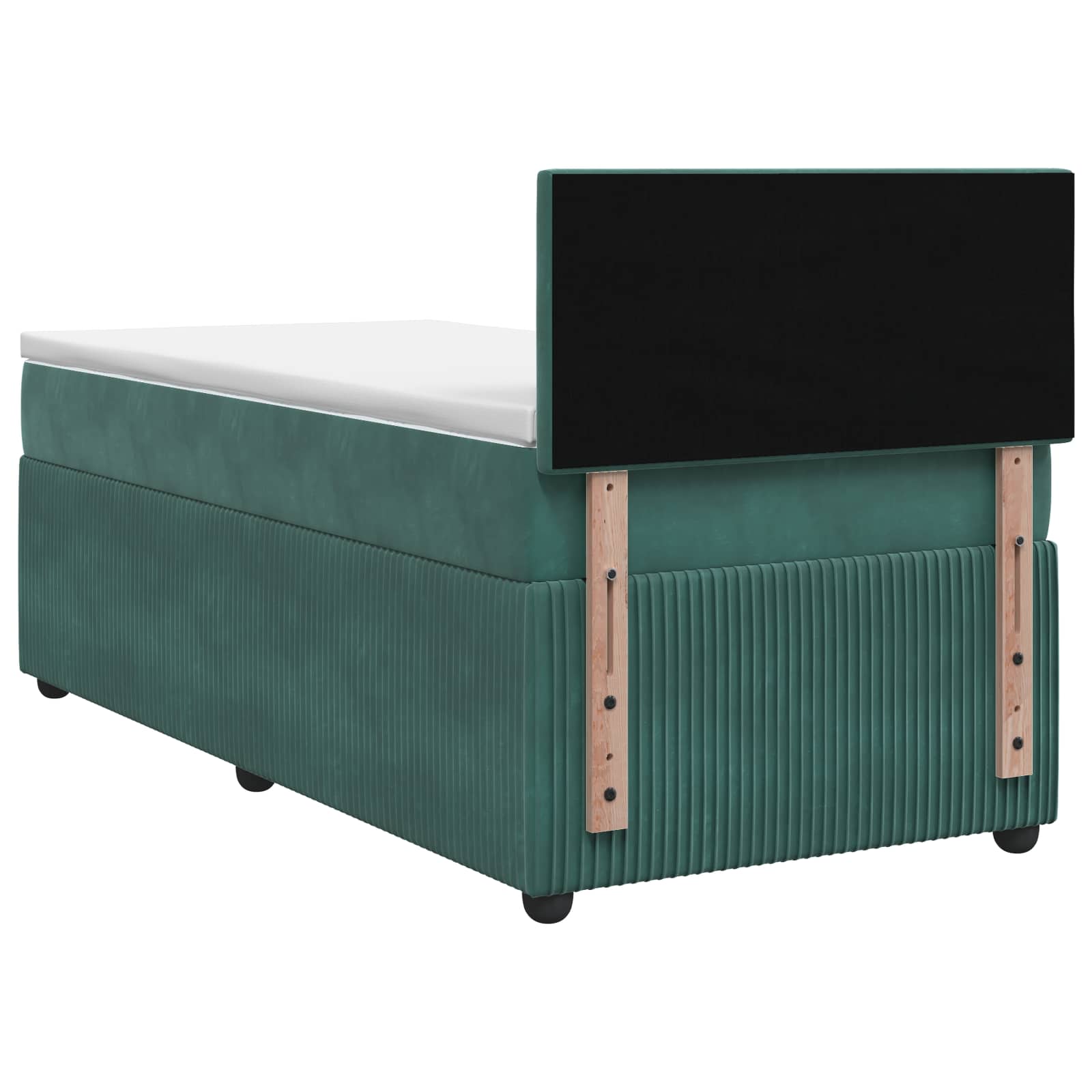 Boxspringbed met matras Donkergroen 100 x 200 cm Fluweel