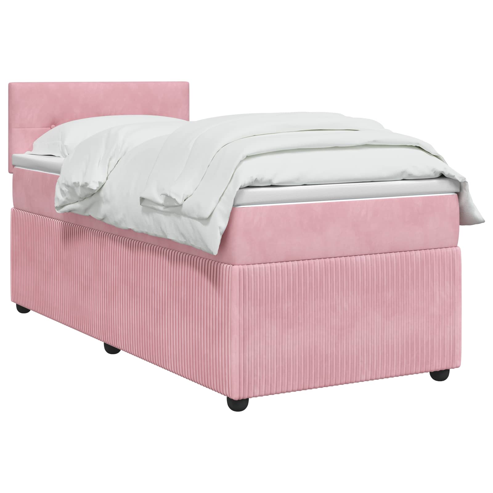 Boxspringbed met matras Roze 100 x 200 cm Fluweel