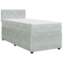 Boxspringbed met matras Lichtgrijs 100 x 200 cm Fluweel