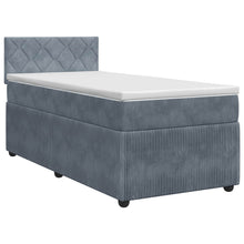 Boxspringbed met matras Donkergrijs 100 x 200 cm Fluweel
