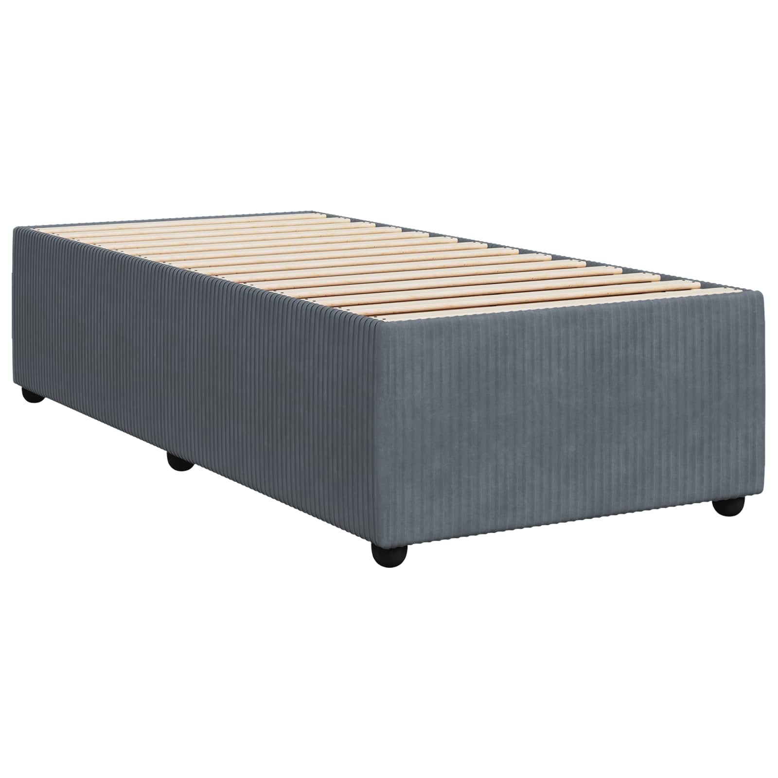 Boxspringbed met matras Donkergrijs 100 x 200 cm Fluweel