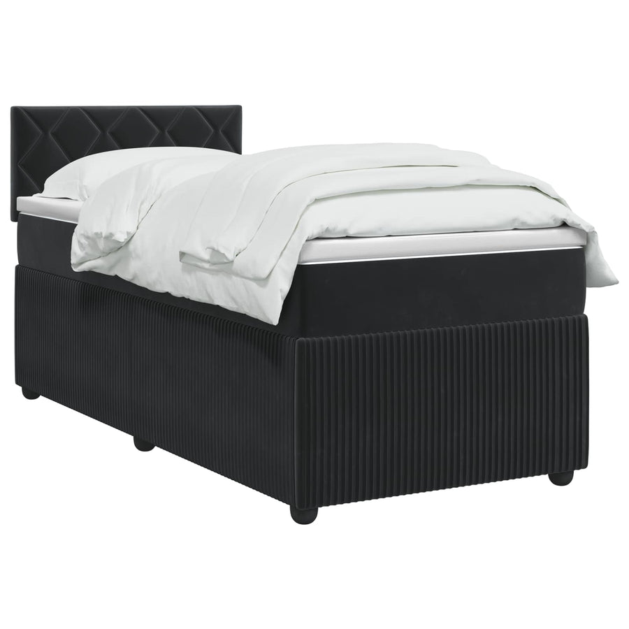 Boxspringbed met matras Zwart 100 x 200 cm Fluweel