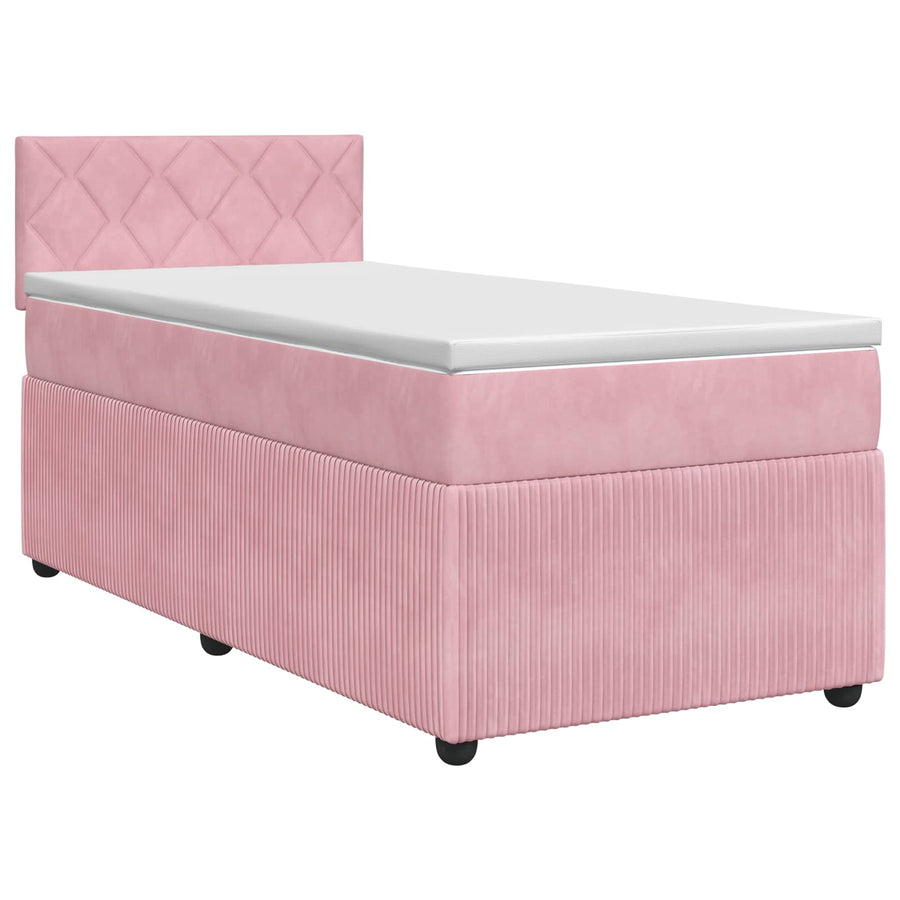 Boxspringbed met matras Roze 100 x 200 cm Fluweel