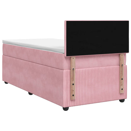 Boxspringbed met matras Roze 100 x 200 cm Fluweel