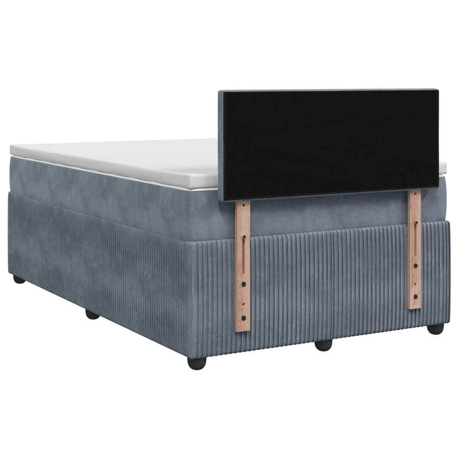Boxspringbed met matras Donkergrijs 120 x 190 cm Fluweel