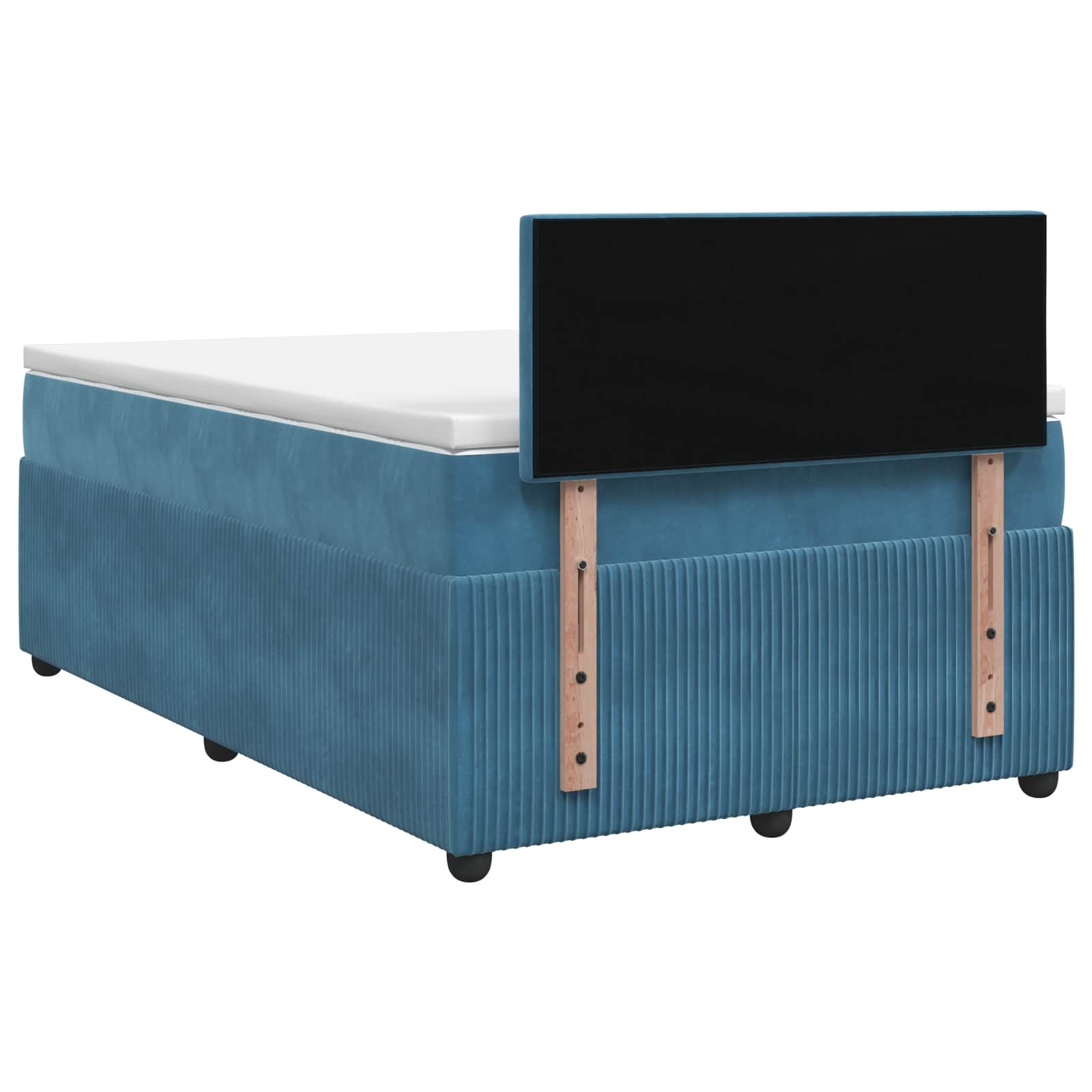 Boxspringbed met matras Blauw 120 x 190 cm Fluweel
