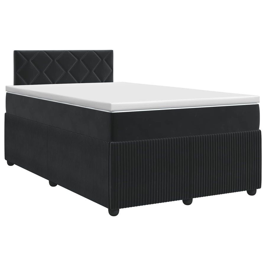 Boxspringbed met matras Zwart 120 x 190 cm Fluweel