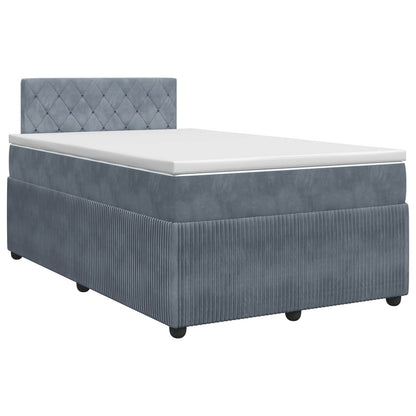 Boxspringbed met matras Donkergrijs 120 x 200 cm Fluweel