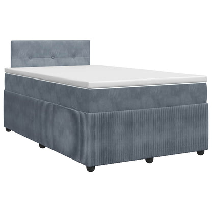 Boxspringbed met matras Donkergrijs 120 x 200 cm Fluweel