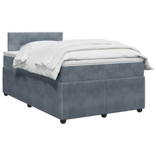 Boxspringbed met matras Donkergrijs 120 x 200 cm Fluweel