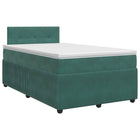 Boxspringbed met matras 120x200 cm donkergroen fluweel