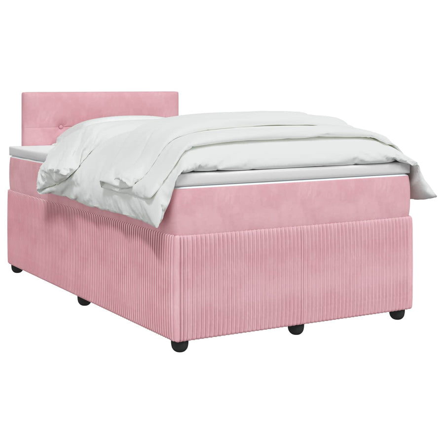Boxspringbed met matras Roze 120 x 200 cm Fluweel