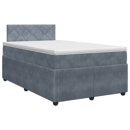 Boxspringbed met matras Donkergrijs 120 x 200 cm Fluweel