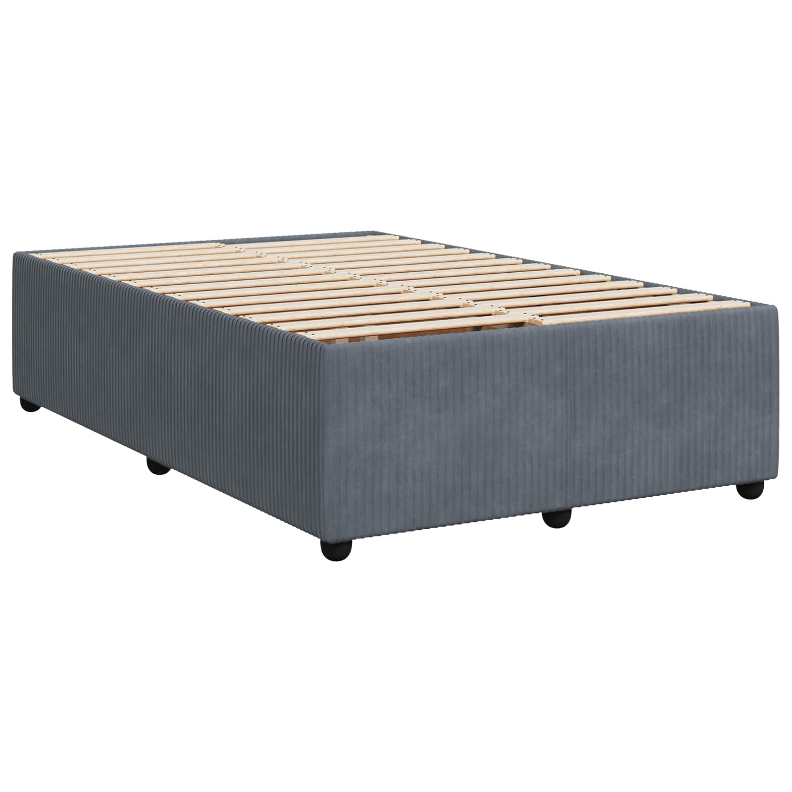 Boxspringbed met matras Donkergrijs 120 x 200 cm Fluweel