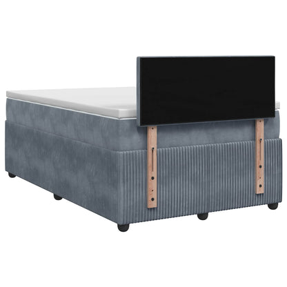 Boxspringbed met matras Donkergrijs 120 x 200 cm Fluweel