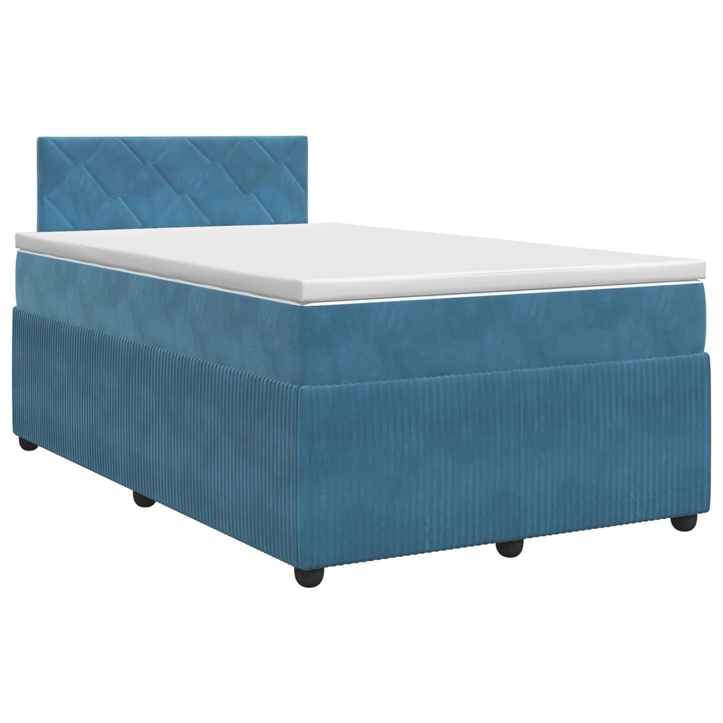 Boxspringbed met matras Donkerblauw 120 x 200 cm Fluweel