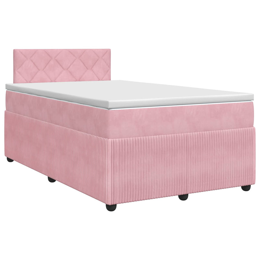 Boxspringbed met matras Roze 120 x 200 cm Fluweel