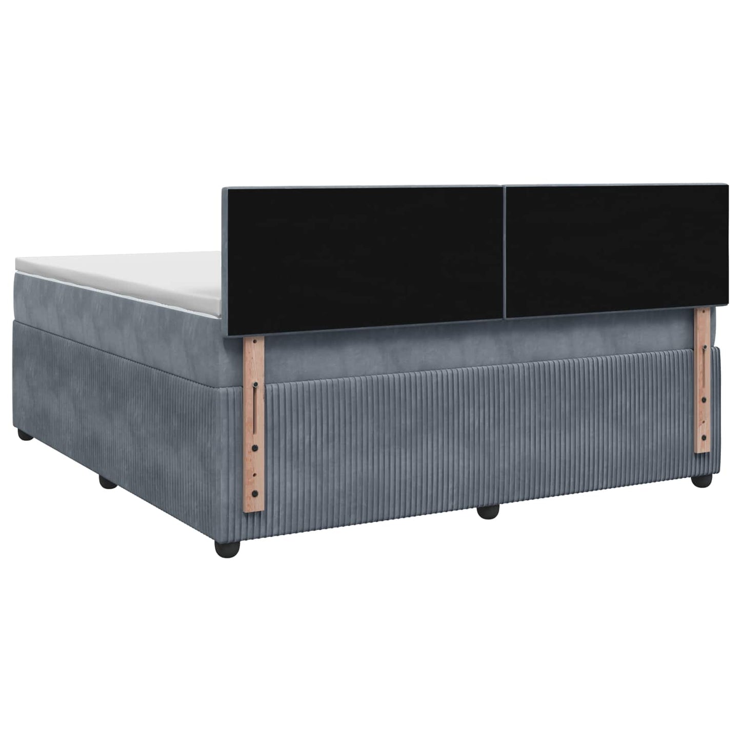 Boxspringbed met matras Donkergrijs 140 x 190 cm Fluweel