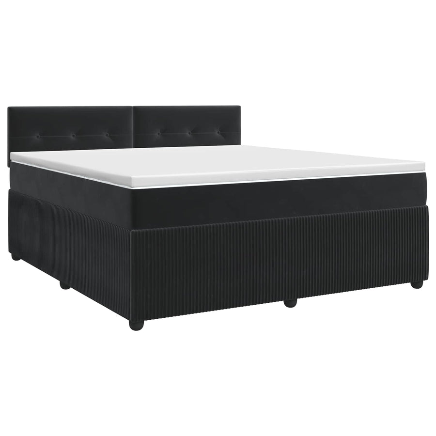 Boxspringbed met matras Zwart 140 x 190 cm Fluweel