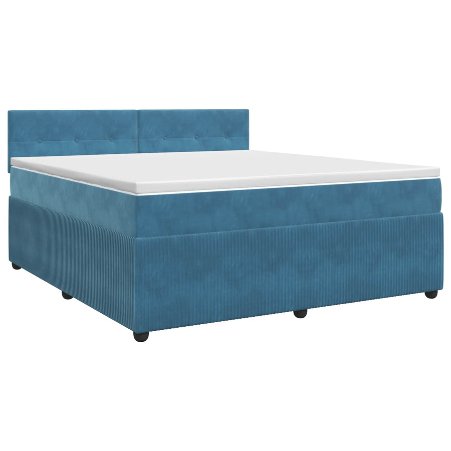 Boxspringbed met matras Donkerblauw 140 x 190 cm Fluweel