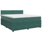Boxspringbed met matras Donkergroen 140 x 190 cm Fluweel