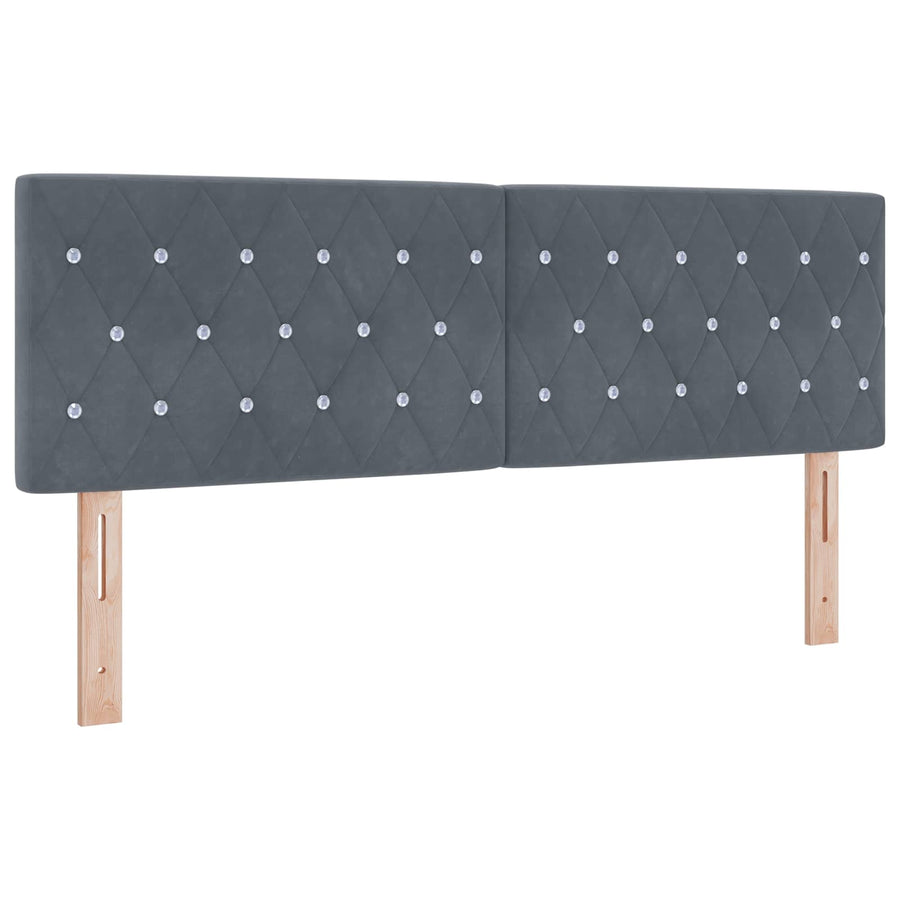 Boxspringbed met matras Donkergrijs 140 x 200 cm Fluweel