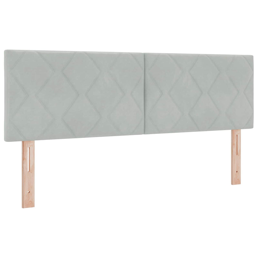 Boxspringbed met matras Lichtgrijs 140 x 200 cm Fluweel