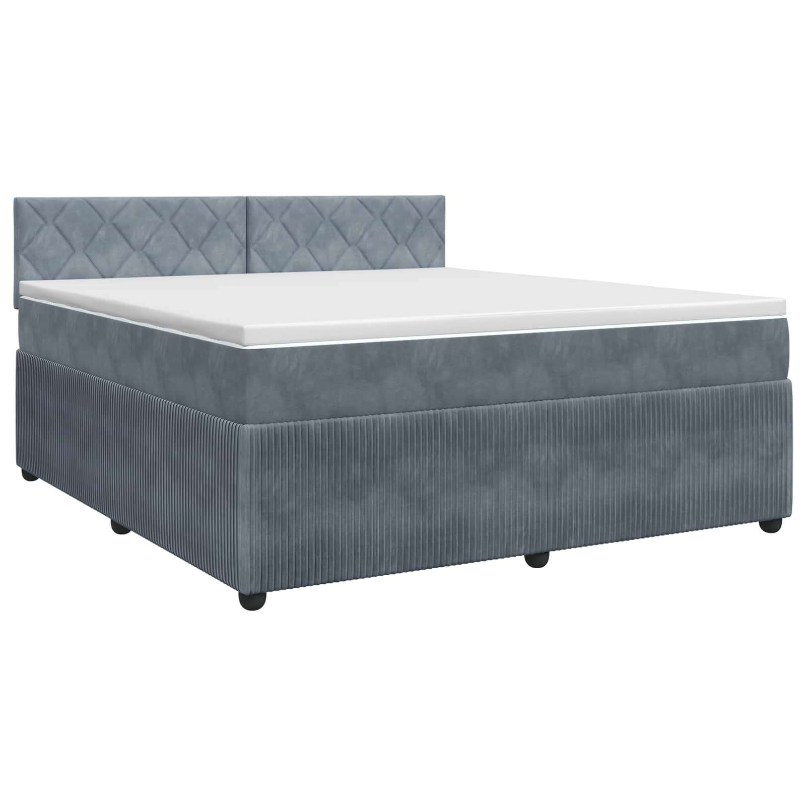 Boxspringbed met matras Donkergrijs 140 x 200 cm Fluweel