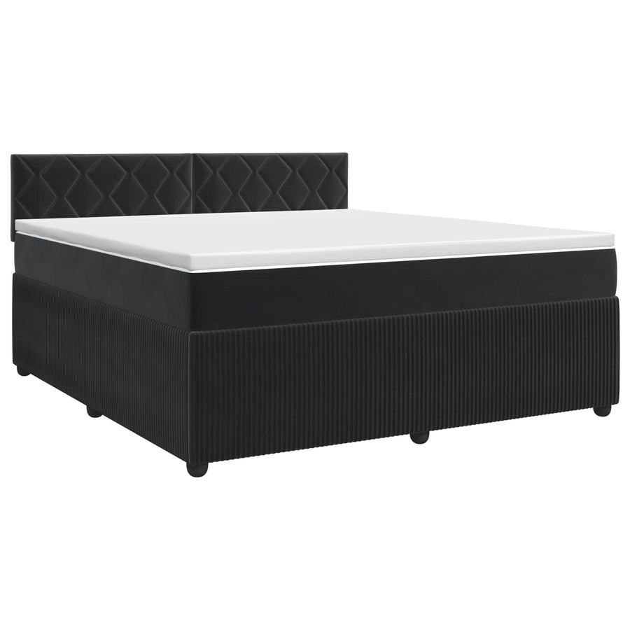 Boxspringbed met matras Zwart 140 x 200 cm Fluweel