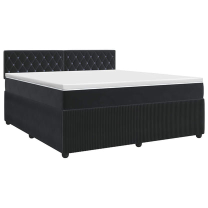 Boxspringbed met matras Zwart 160 x 200 cm Fluweel