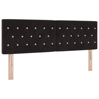 Boxspringbed met matras Zwart 160 x 200 cm Fluweel