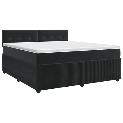 Boxspringbed met matras Zwart 160 x 200 cm Fluweel