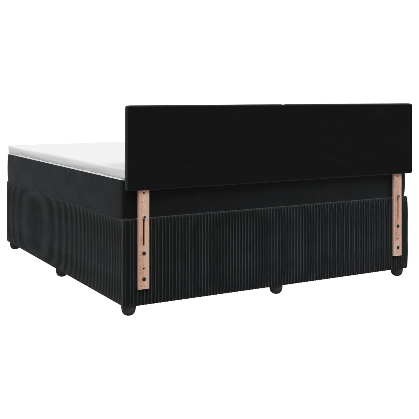 Boxspringbed met matras Zwart 160 x 200 cm Fluweel