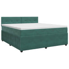 Boxspringbed donkergroen 160x200 cm fluweel