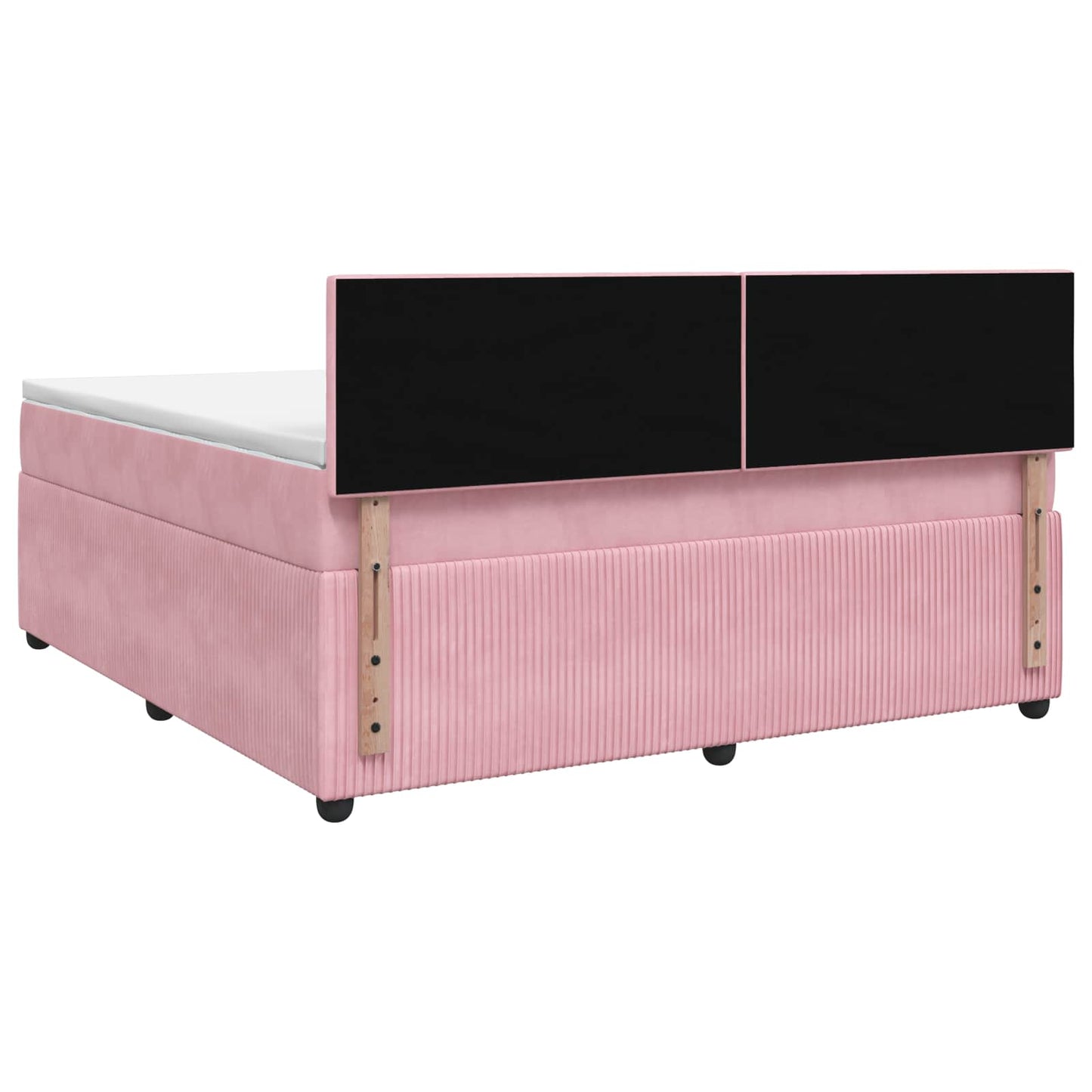 Boxspringbed met matras Roze 160 x 200 cm Fluweel