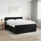 Boxspringbed met matras zwart 140x190 cm fluweel