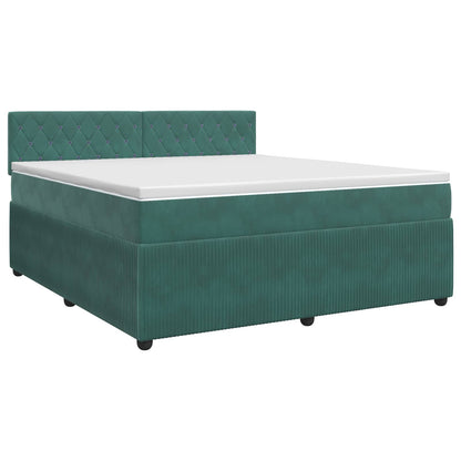 Boxspringbed met matras Donkergroen 180 x 200 cm Fluweel