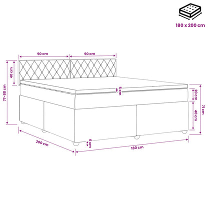 Boxspringbed met matras Roze 180 x 200 cm Fluweel