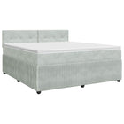 Boxspringbed met matras Lichtgrijs 180 x 200 cm Fluweel