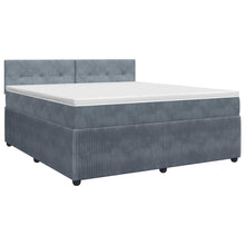 Boxspringbed met matras Donkergrijs 180 x 200 cm Fluweel