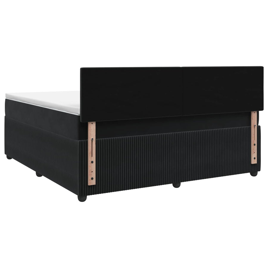 Boxspringbed met matras Zwart 180 x 200 cm Fluweel