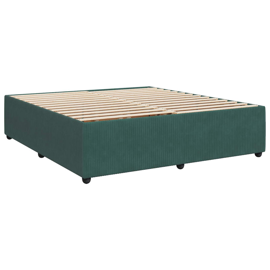 Boxspringbed met matras Donkergroen 180 x 200 cm Fluweel
