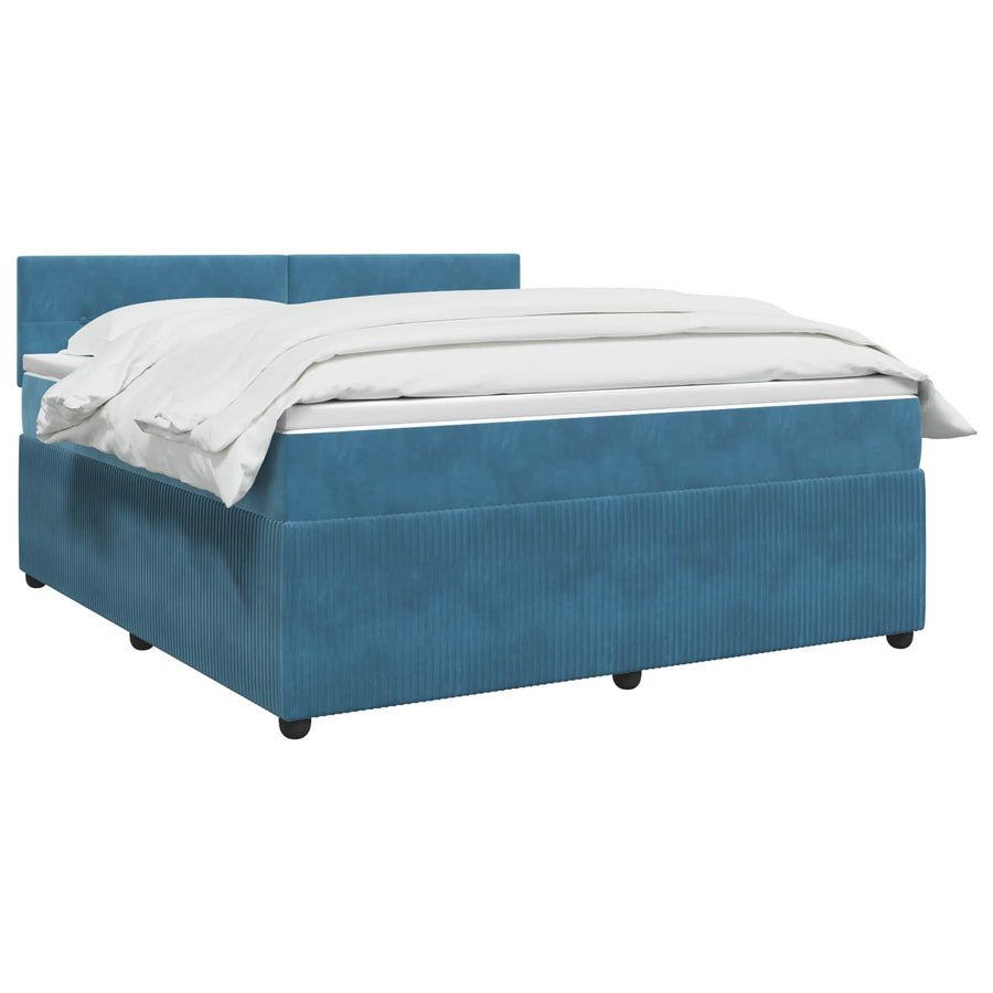 Boxspringbed met matras Donkerblauw 180 x 200 cm Fluweel