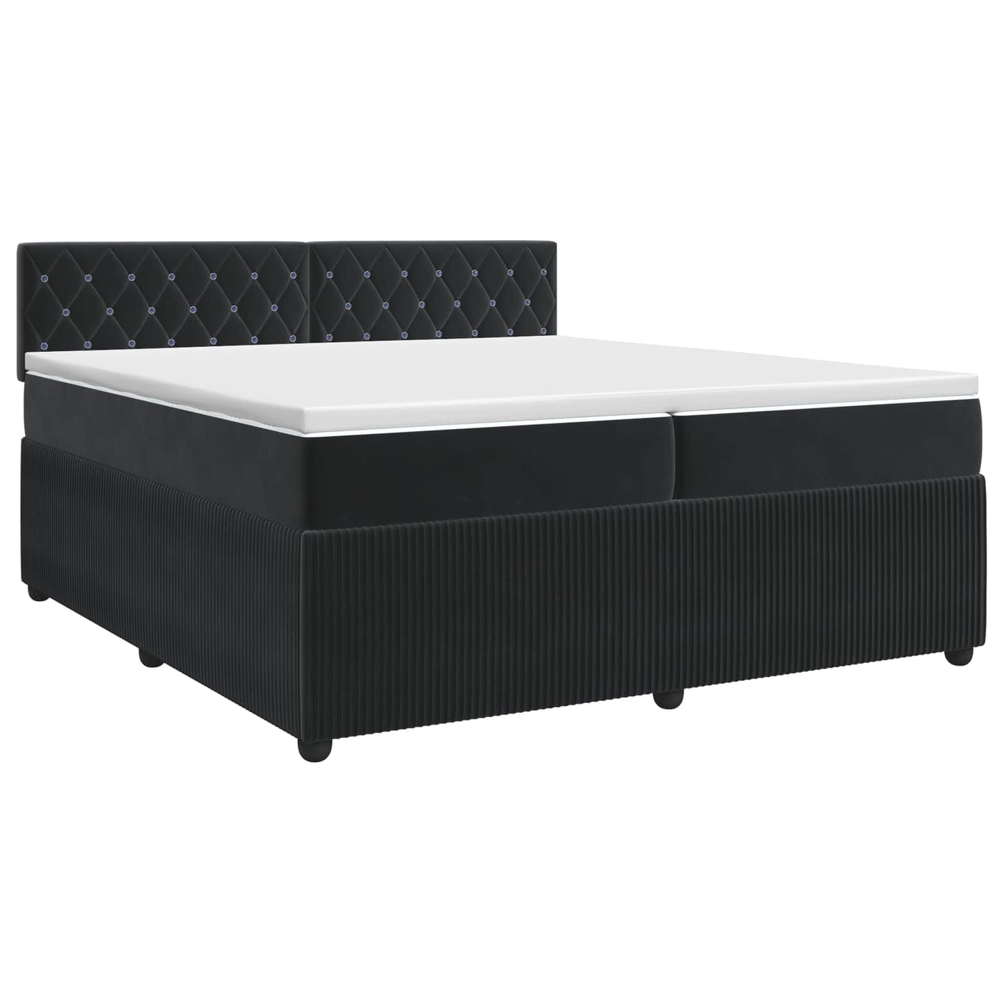 Boxspringbed met matras Zwart 200 x 200 cm Fluweel