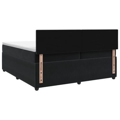 Boxspringbed met matras Zwart 200 x 200 cm Fluweel
