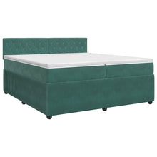 Boxspringbed met matras Donkergroen 200 x 200 cm Fluweel