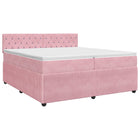 Boxspringbed met matras Roze 200 x 200 cm Fluweel