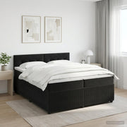 Boxspringbed met matras Zwart 200 x 200 cm Fluweel