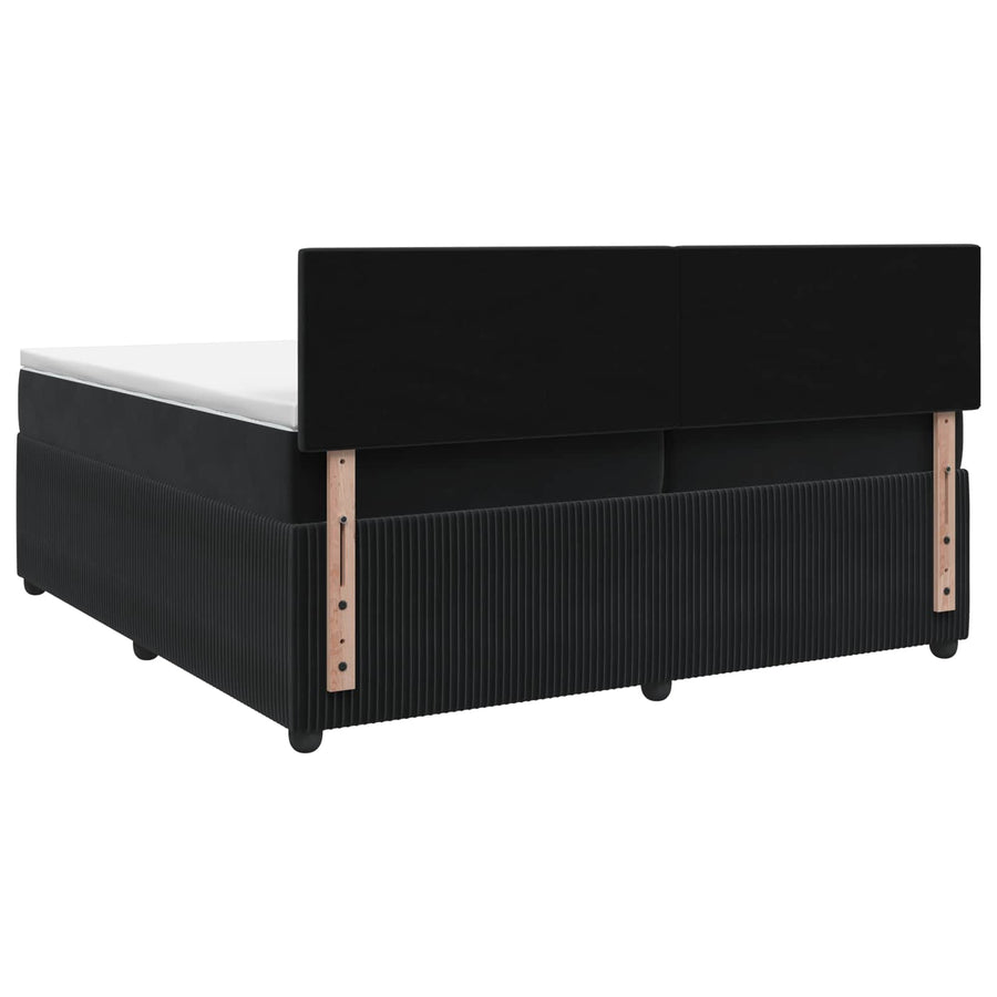 Boxspringbed met matras Zwart 200 x 200 cm Fluweel